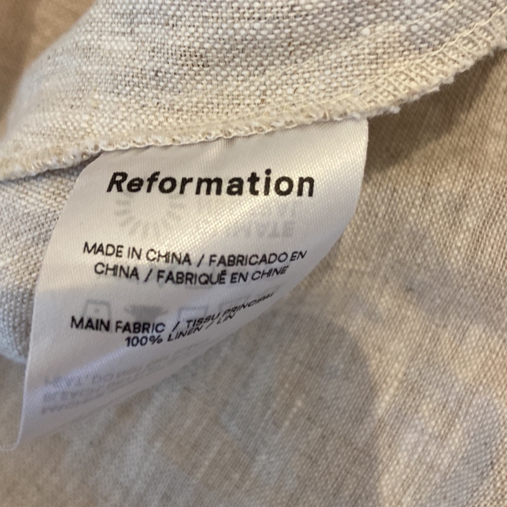 reformation gitane linen dress - size xl - Picture 2 of 5